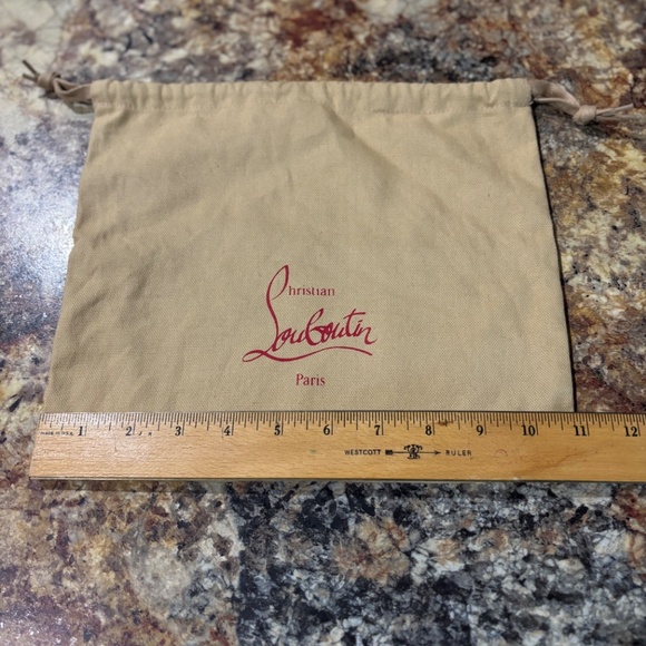 Christian Louboutin Tan  Dust Bag with Red Logo - Picture 4 of 4